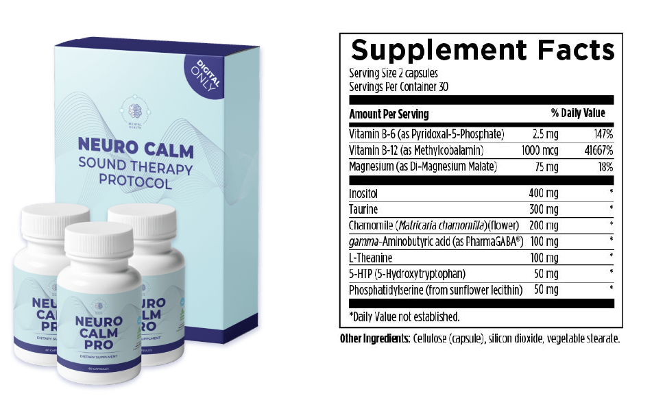 Neuro Calm Pro hearing health supplement Facts